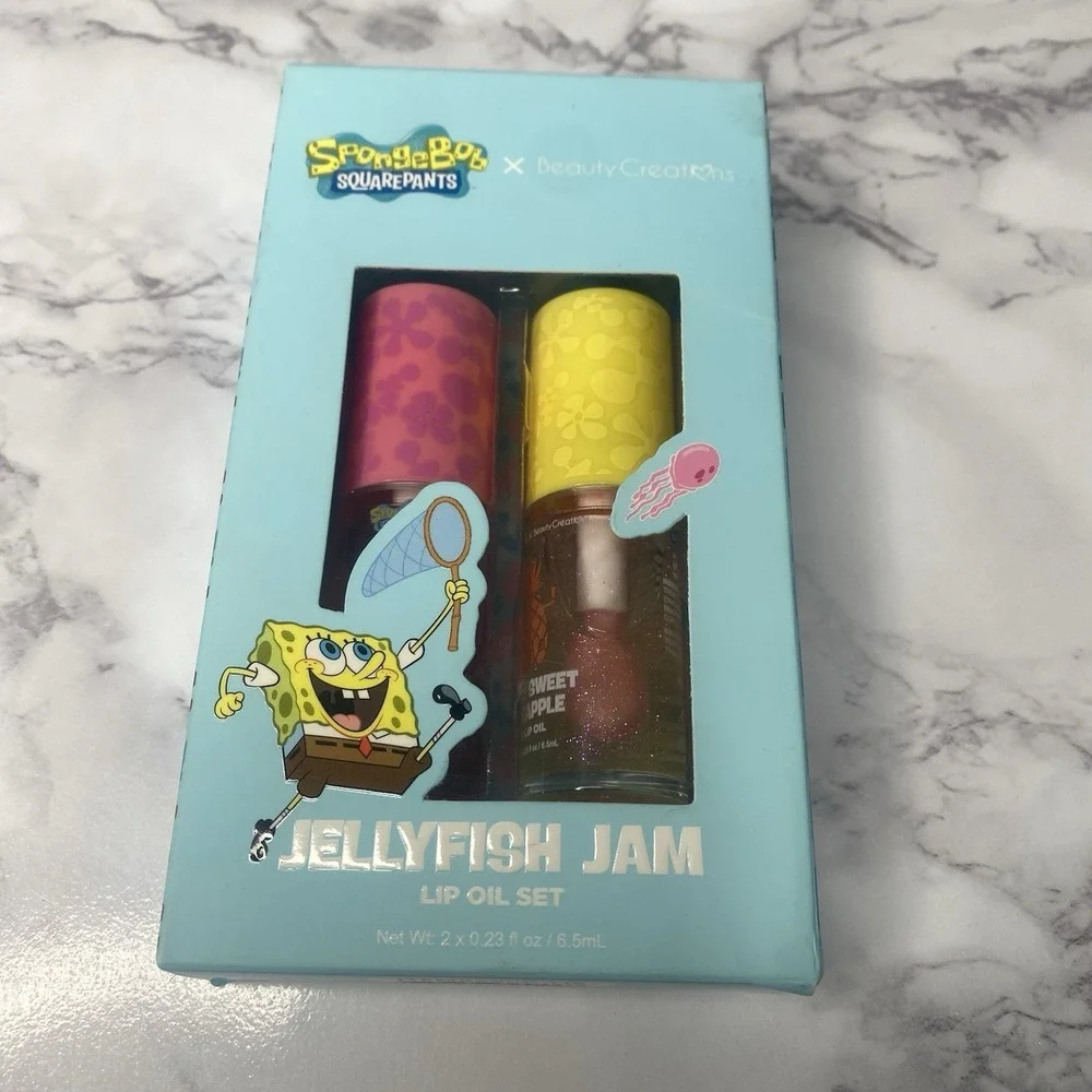 SpongeBob X Beauty Creations JELLYFISH JAM Lip Oil Lipgloss Set SEALED NIB